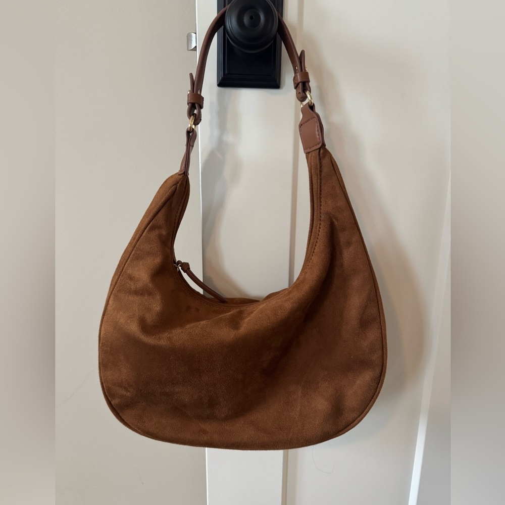Banana Republic camel suede hobo bag